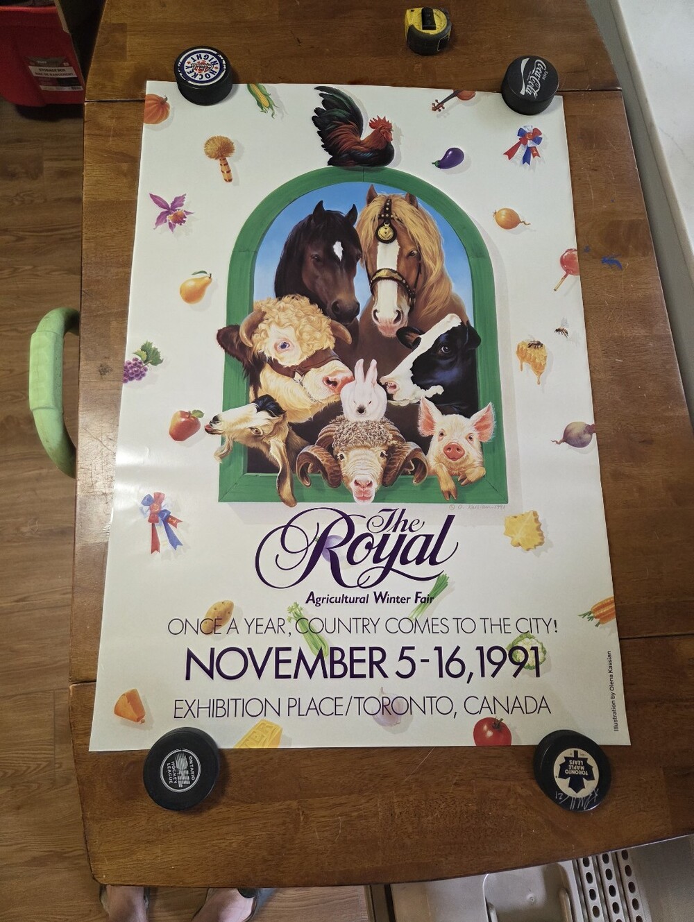 Vintage 1991 Royal Agricultural Winter Fair Toronto Art Poster Olena Kassian